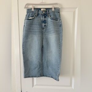 Universal Thread Light Blue Denim Midi Skirt